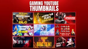 Gaming YouTube thumbnail design for popular games like Elden Ring by Ilias Chakri
